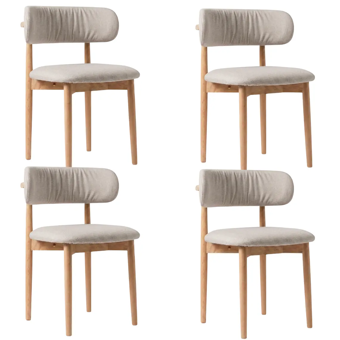 Comedor Mesa Asgard Rustik Black redonda 120 cm con 4 Sillas Arpi Poly Wood - Beige 18