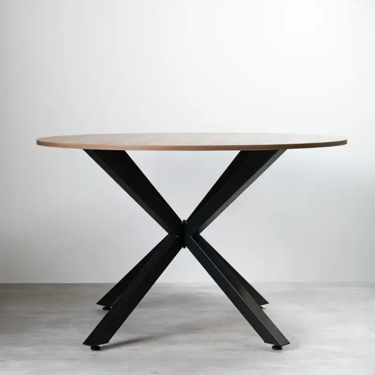 Comedor Mesa Asgard Rustik Black redonda 100 cm con 4 Sillas de terraza Black 6