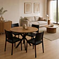 Comedor Mesa Asgard Rustik Black redonda 100 cm con 4 Sillas de terraza Black - Miniatura 1