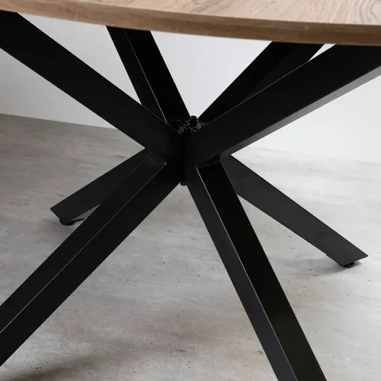 Comedor Mesa Asgard Rustik Black redonda 120 cm con 4 Sillas Crossback Danubio - Polipropileno 9