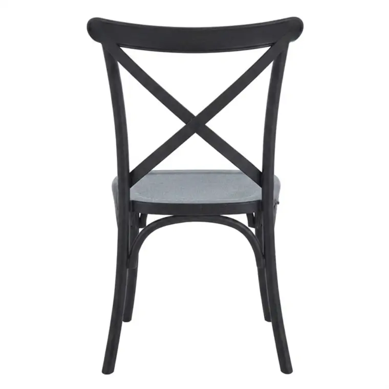 Comedor Mesa Reuniones Wood redonda 80 cm con 4 Sillas Crossback Danubio - Polipropileno 13