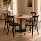 Comedor Mesa Reuniones Wood redonda 80 cm con 4 Sillas Crossback Danubio - Polipropileno - Miniatura 1
