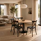 Comedor Mesa Reuniones Wood redonda 100 cm con 4 Sillas Crossback Danubio - Polipropileno - Miniatura 3