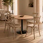 Comedor Mesa Reuniones Wood redonda 100 cm con 4 Sillas Crossback Danubio - Polipropileno - Miniatura 4