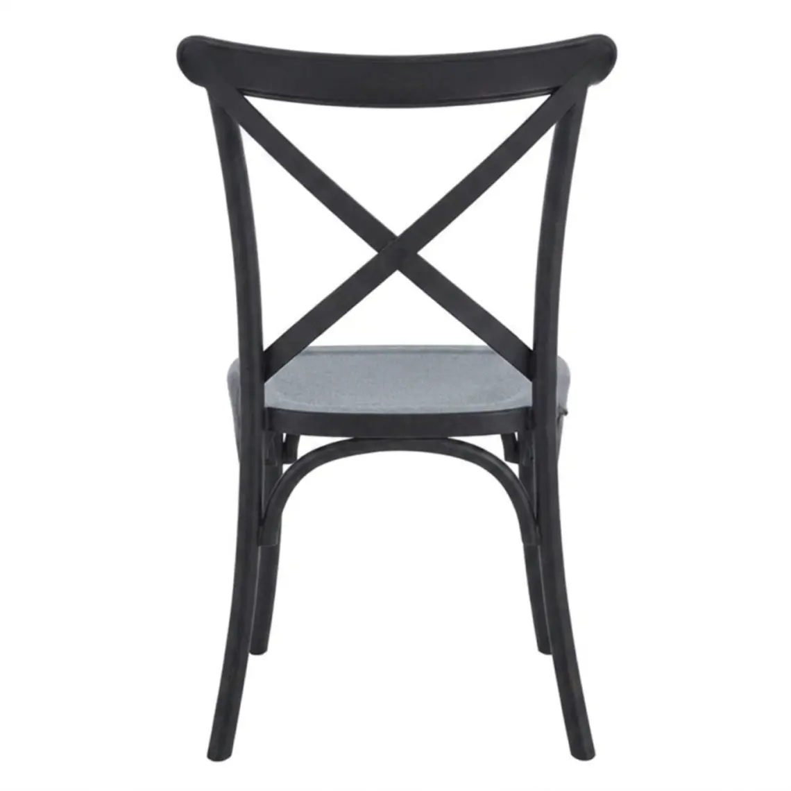 Comedor Mesa Asgard Rustik Black redonda 120 cm con 6 Sillas Crossback Danubio - Polipropileno 14