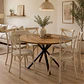 Comedor Mesa Asgard Rustik Black redonda 120 cm con 6 Sillas Crossback Danubio - Polipropileno - Miniatura 2