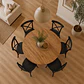 Comedor Mesa Asgard Rustik Black redonda 120 cm con 6 Sillas Crossback Danubio - Polipropileno - Miniatura 4