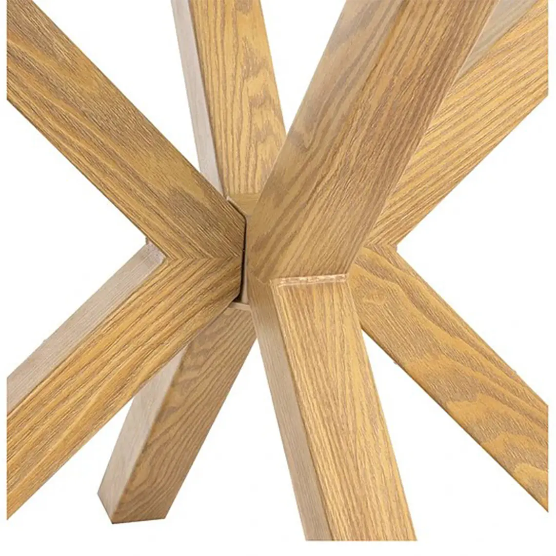 Comedor Mesa Asgard redonda vidrio 100 cm con 4 Sillas Arpi Sky Lino 5