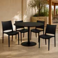 Comedor Mesa Reuniones Black redonda 100 cm con 4 Sillas de terraza Black - Miniatura 3