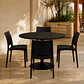 Comedor Mesa Reuniones Black redonda 100 cm con 4 Sillas de terraza Black - Miniatura 1