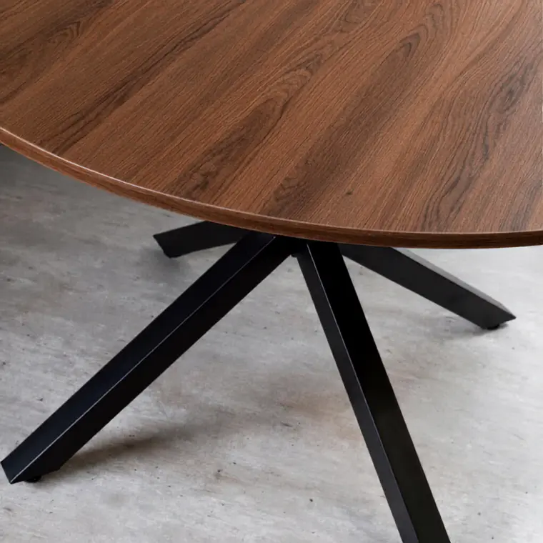 Comedor Mesa Asgard Rustik Black redonda 100 cm con 4 Sillas Crossback Danubio - Polipropileno 9