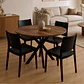 Comedor Mesa Asgard Rustik Black redonda 100 cm con 4 Sillas de terraza Black - Miniatura 2