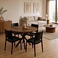 Comedor Mesa Asgard Rustik Black redonda 100 cm con 4 Sillas de terraza Black - Miniatura 1