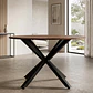 Comedor Mesa Asgard Rustik Black redondo 100 cm con 4 Sillas Burgos de Cuero Sintético y Metal Industrial - Miniatura 9