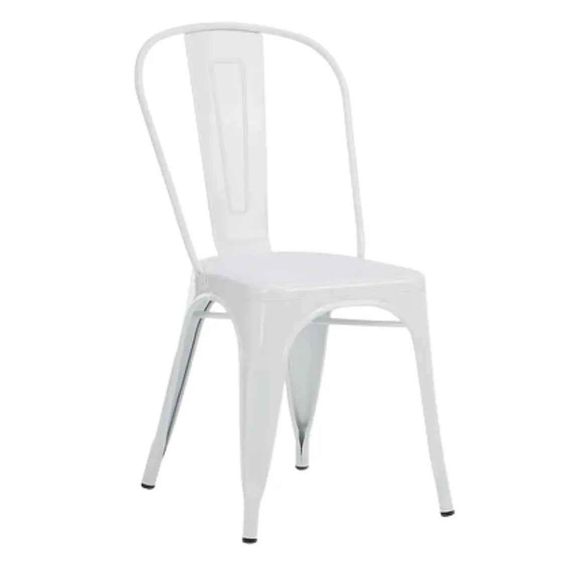 Comedor Mesa rectangular Medlock vidrio 140x90 cm con 4 Sillas Tolix 13