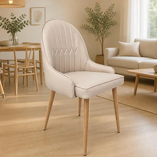 Sitial Jill Wood PU - Metal