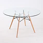 Comedor Mesa Eames redondo vidrio 120 cm con 4 Sillas Tolix - Miniatura 3