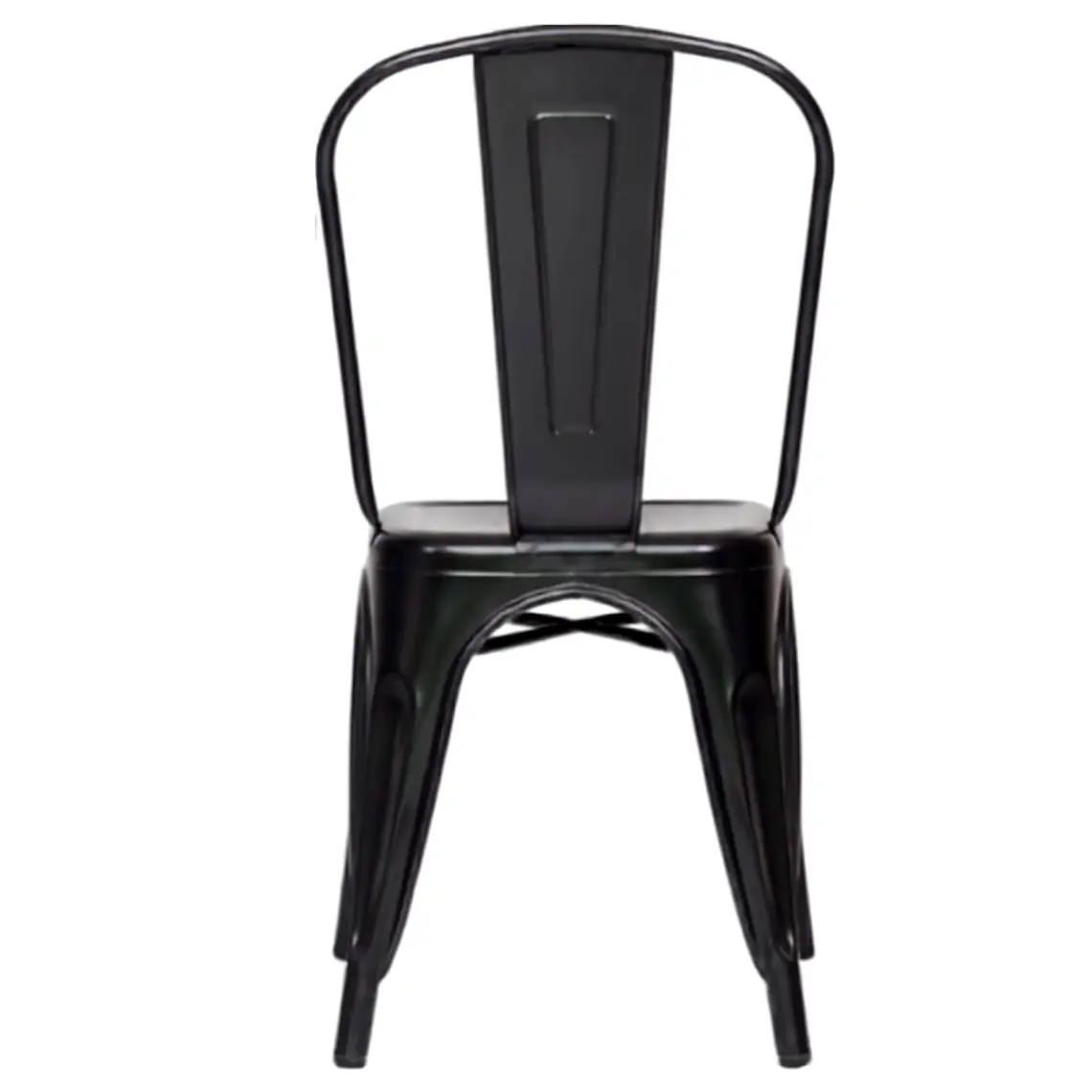 Comedor Mesa Eames Cuadrada Negra 80x80 cm con 4 Sillas Tolix Negras 5