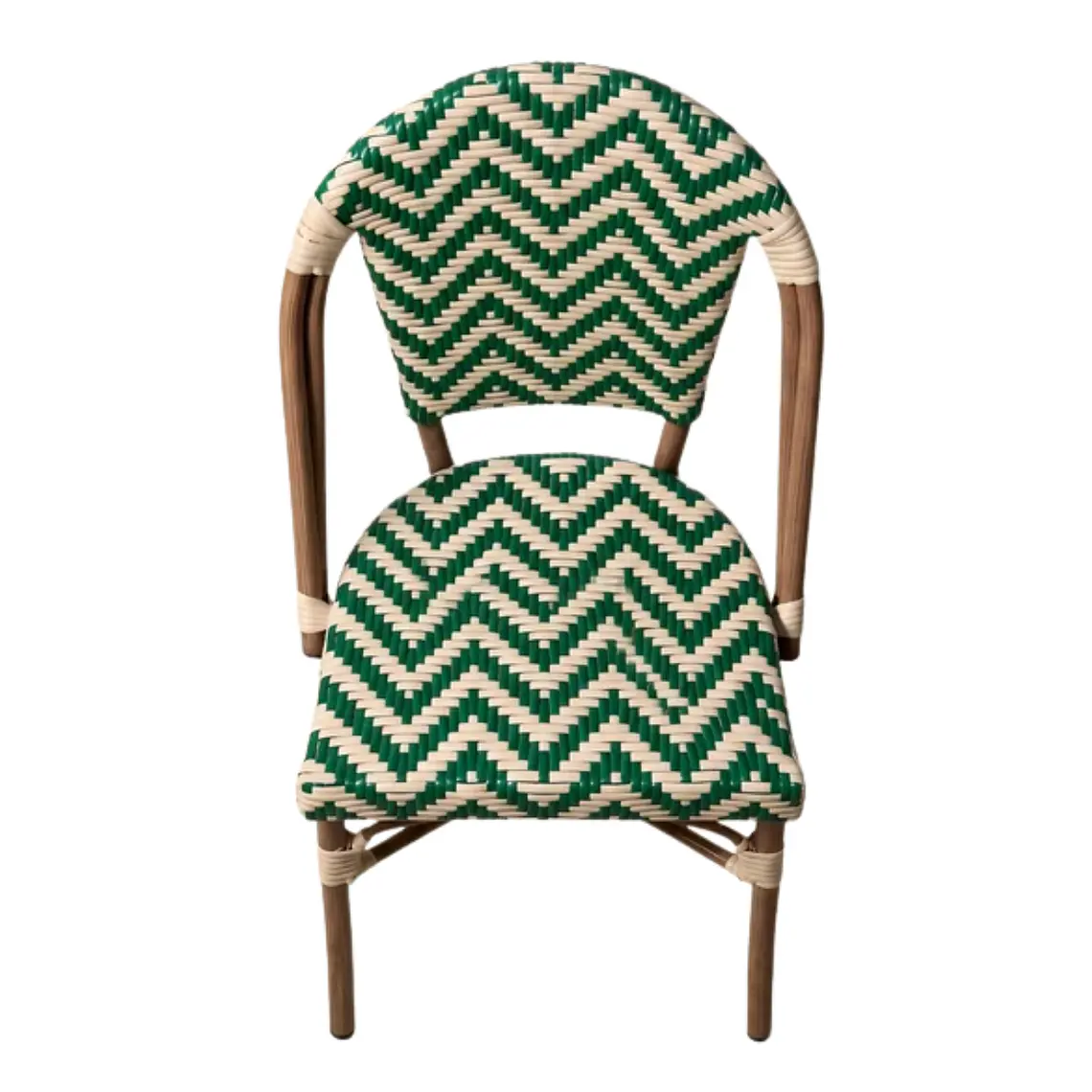 Silla Bistro Parisina ZigZag Rattán - Aluminio 10