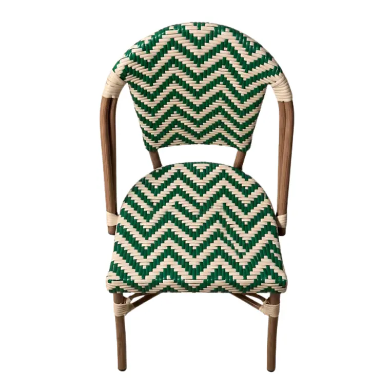Silla Bistro Parisina ZigZag Rattán - Aluminio 10