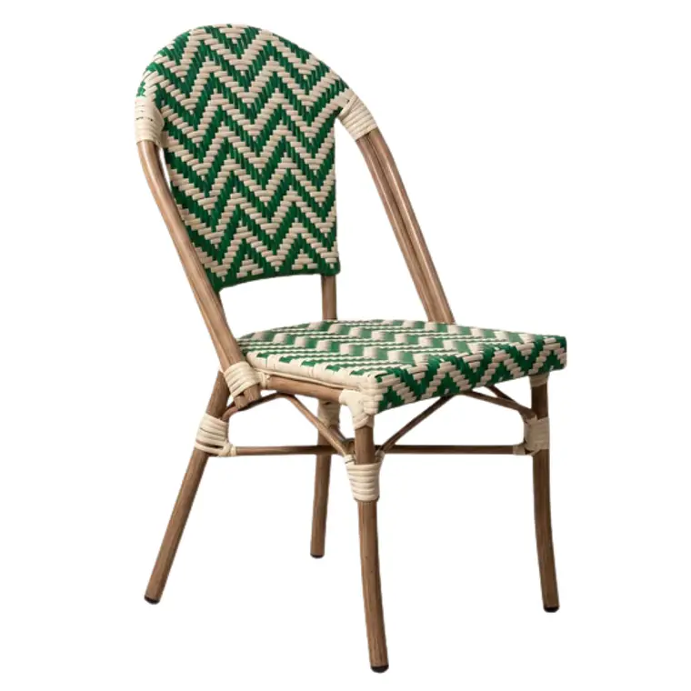 Silla Bistro Parisina ZigZag Rattán - Aluminio 8