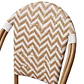 Comedor Mesa restaurant cafetería Deluxe Retro 60x60 cm con 2 Sillas Bistro Parisina ZigZag Rattán - Aluminio - Miniatura 21