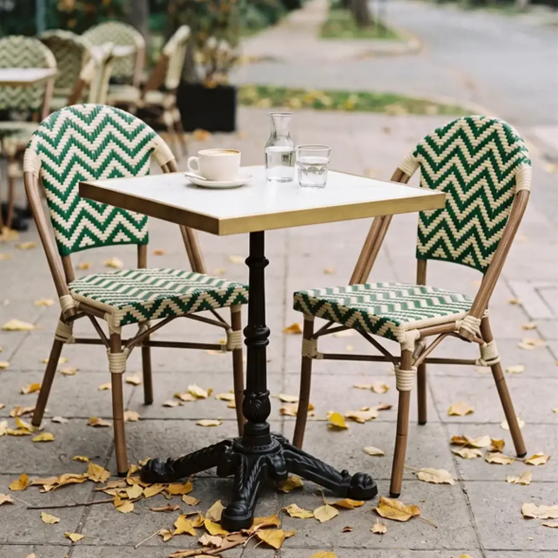 Silla Bistro Parisina ZigZag Rattán - Aluminio 19