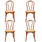 Pack 4 Sillas Elsie Madera Rattan - Natural - Miniatura 1