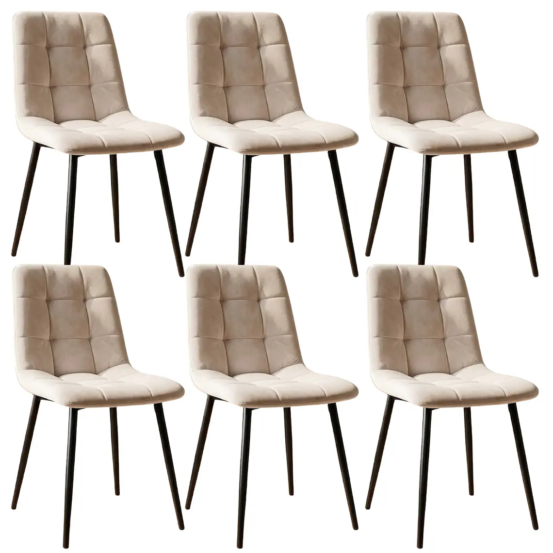 Pack 6 Sillas Capitone Slim Black 3