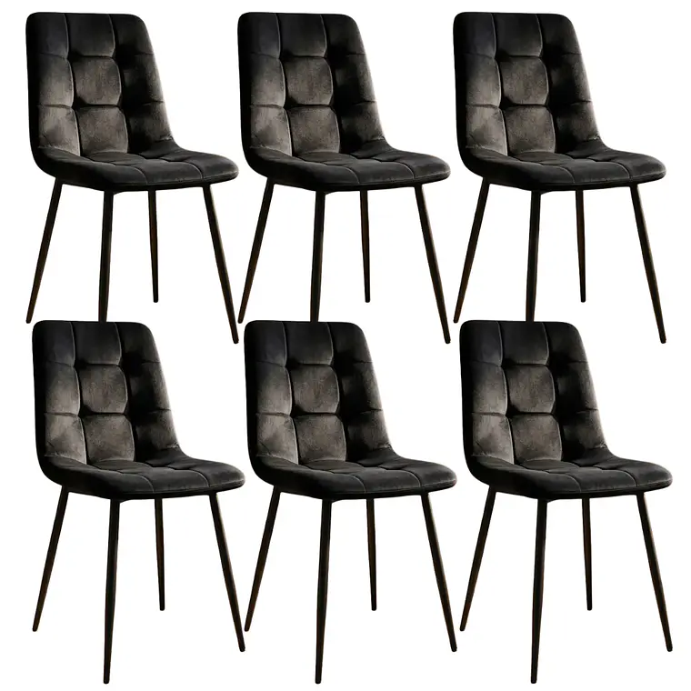 Pack 6 Sillas Capitone Slim Black 1