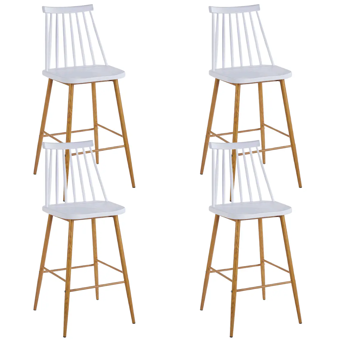 Pack 4 Taburetes Piso Bar Windsor Reims 64 cm 7