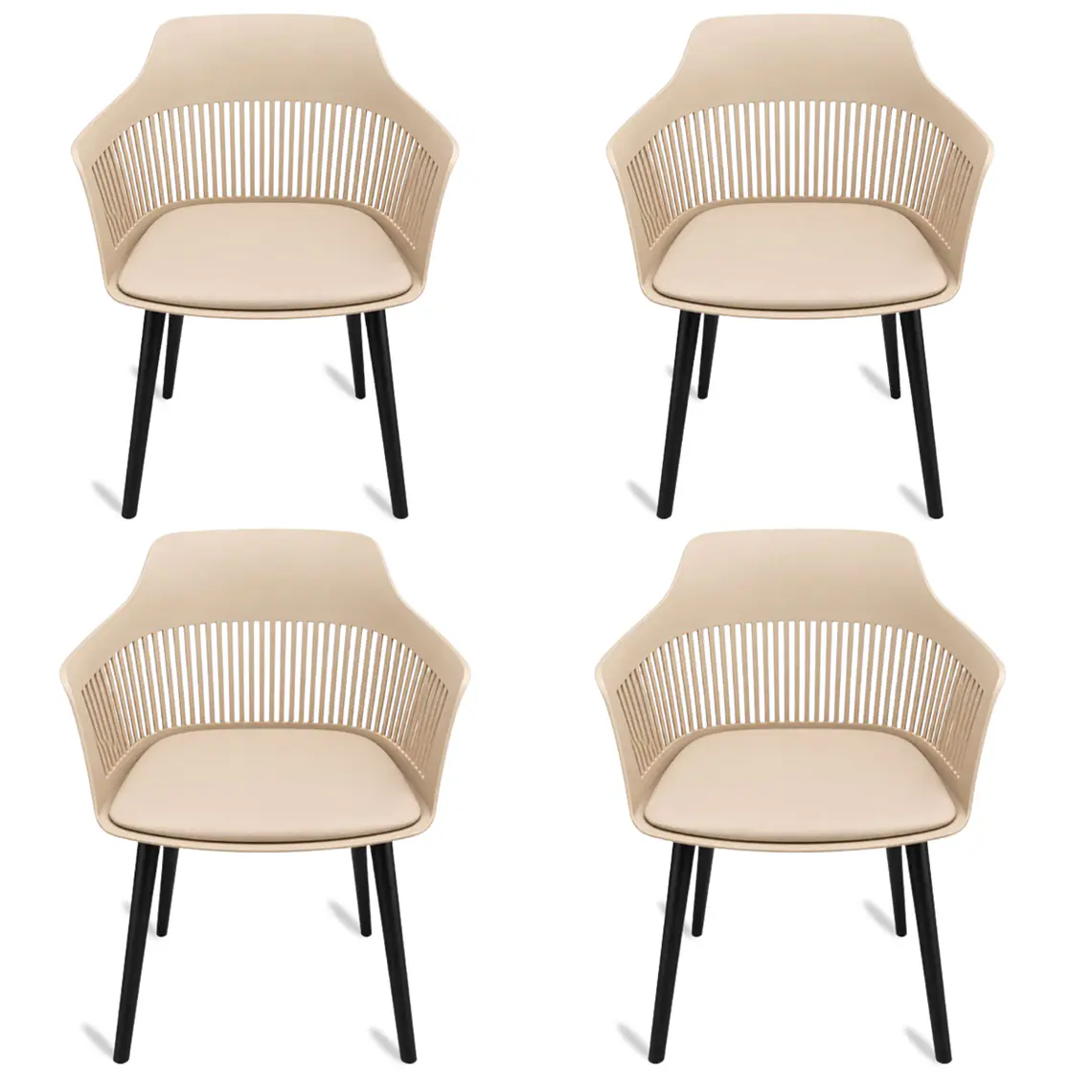 Pack 4 Sitiales Butacas Macon para Terraza - Comedor - Restaurant 4