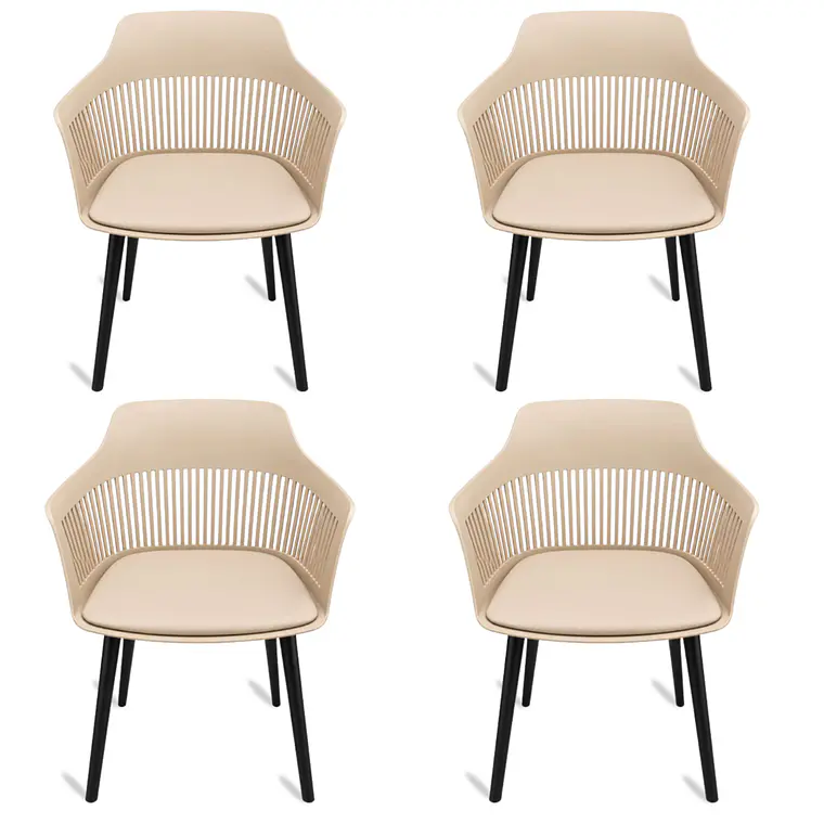 Pack 4 Sitiales Butacas Macon para Terraza - Comedor - Restaurant 4