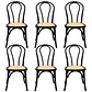 Pack 6 Sillas Elsie Madera Rattan  - Miniatura 4