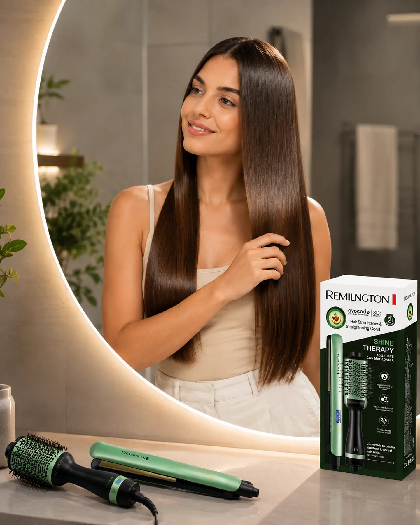 Set de Secador + Plancha Shine Therapy 1