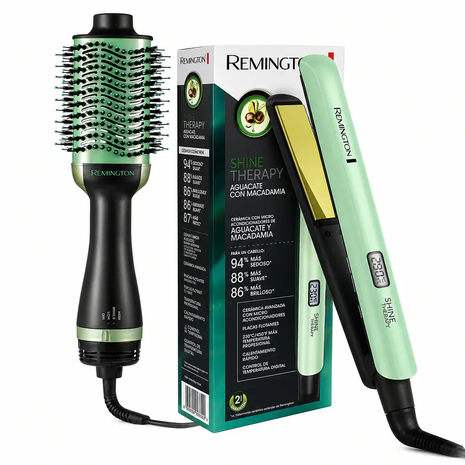 Set de Secador + Plancha Shine Therapy 2