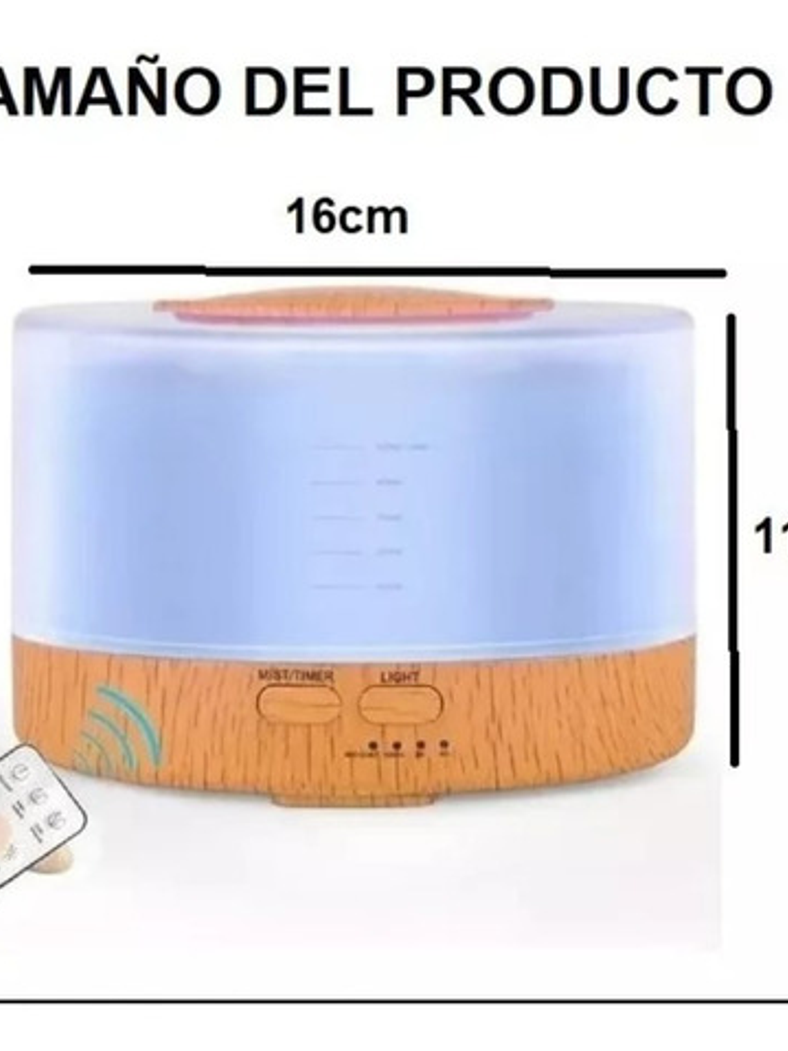 Humidificador Ultrasonico Purificador 500ml + Control Remoto 3