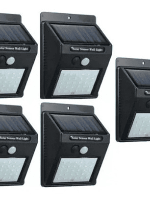 X5 Foco Solar 30 Led  Con Sensor Movimiento Exterior Luz Led