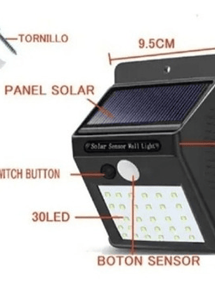 X5 Foco Solar 30 Led  Con Sensor Movimiento Exterior Luz Led