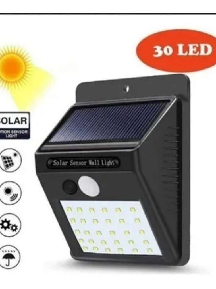 X5 Foco Solar 30 Led  Con Sensor Movimiento Exterior Luz Led 3