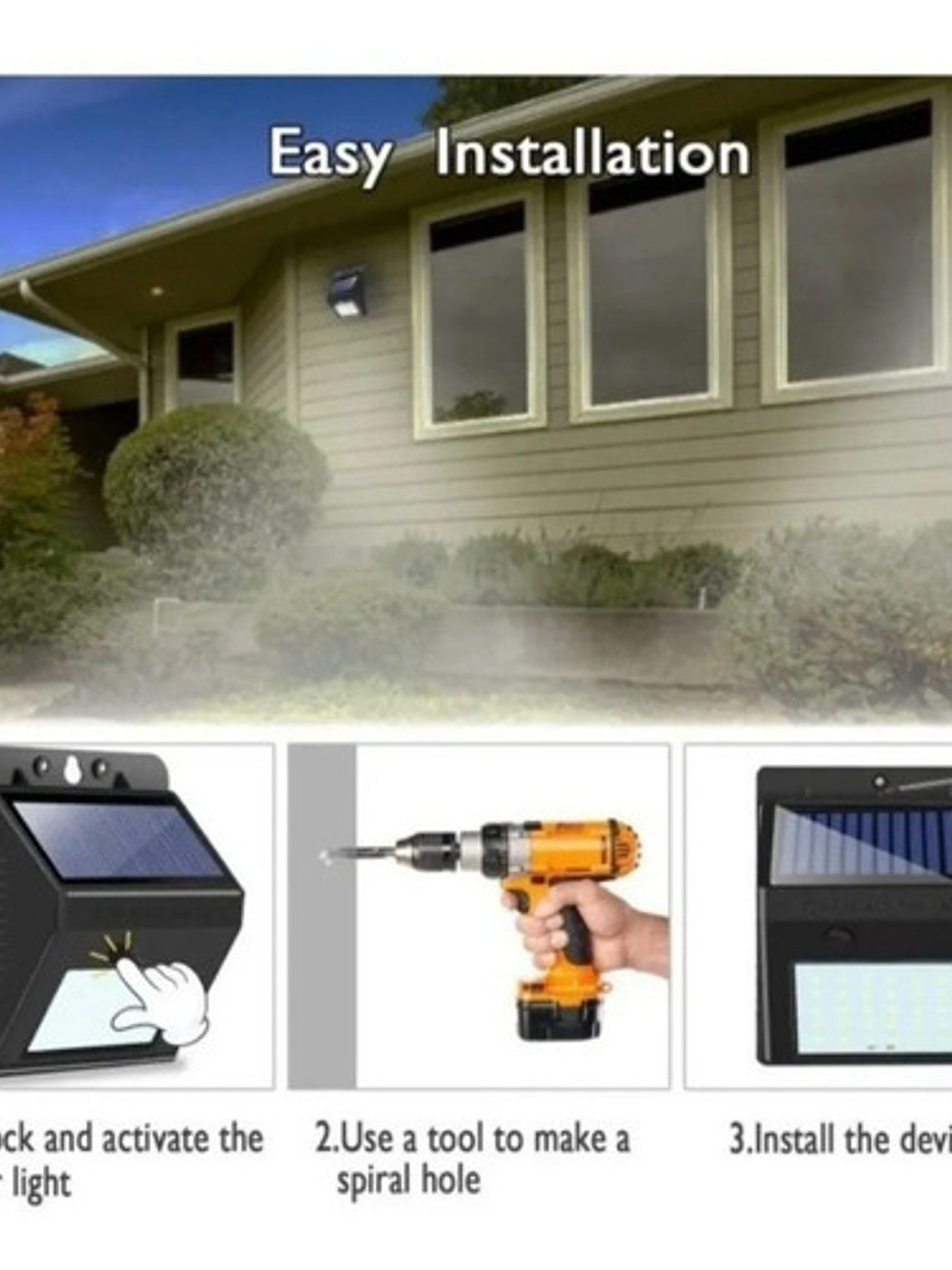 X5 Foco Solar 30 Led  Con Sensor Movimiento Exterior Luz Led 4