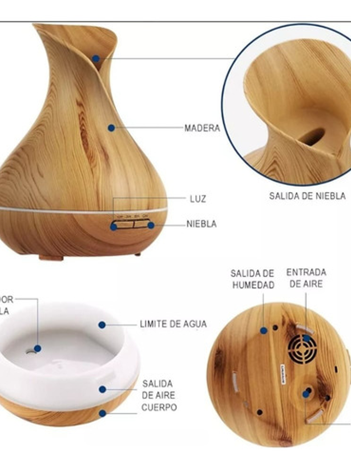 Humidificador Difusor Ultrasónico 500ml  4