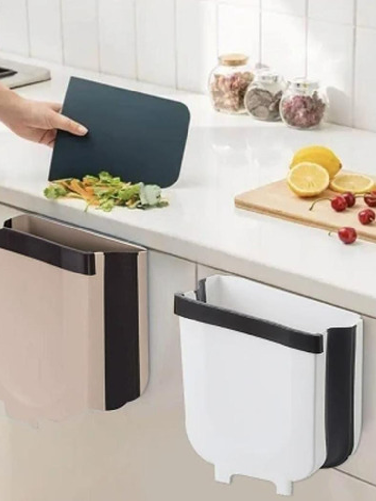 Basurero Plegable Cocina Papelera Ergonómico Puerta Gabinete 3