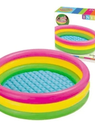 Piscina Inflable Redonda Para Niños 3 Anillos / Verano!