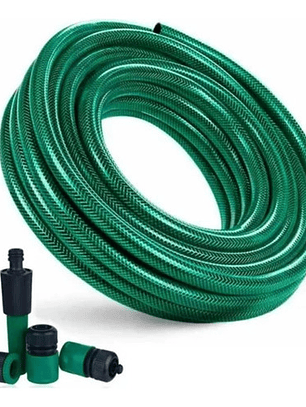 Manguera Reforzada 1/2 Pulgada 30 Mts Mas Pistola Y Acoples