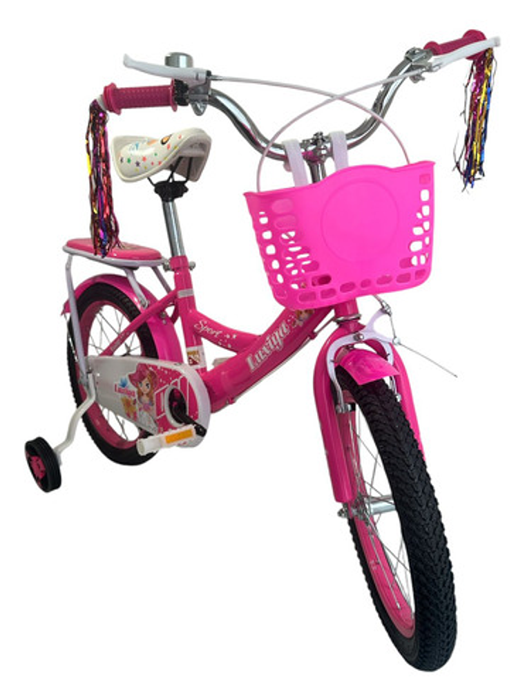 Bicicleta Aro 16  Para Niñas Color FUCSIA 4