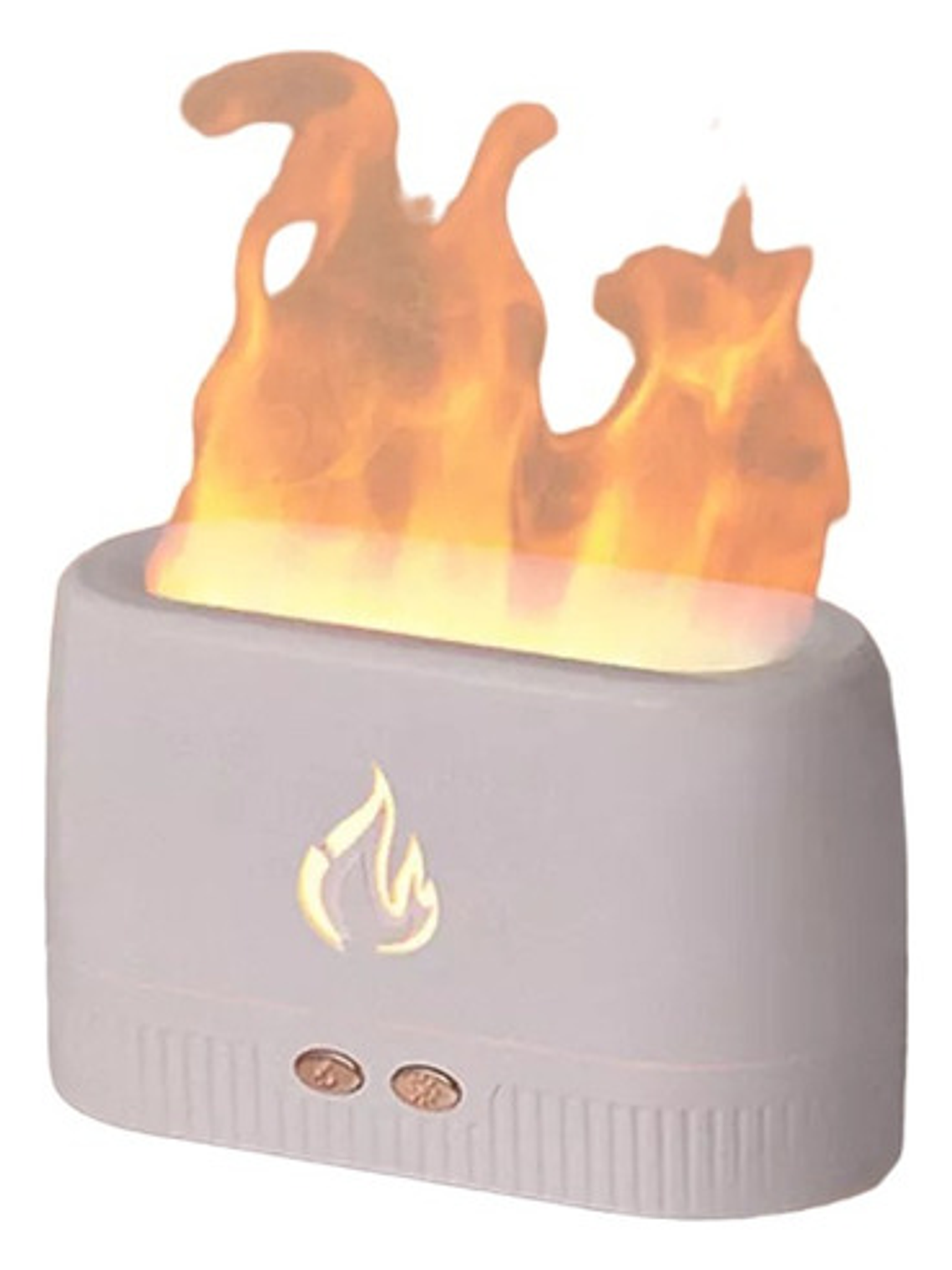  Humidificador Efecto Flama Esencias Aceite Color Blanco 2