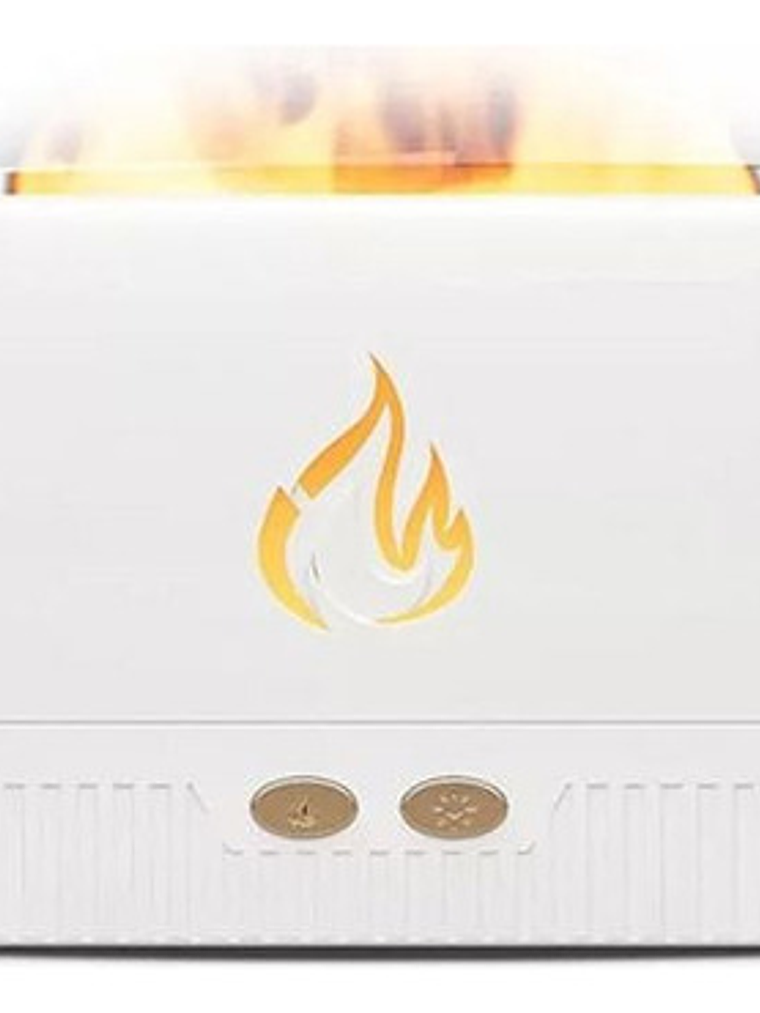  Humidificador Efecto Flama Esencias Aceite Color Blanco 3
