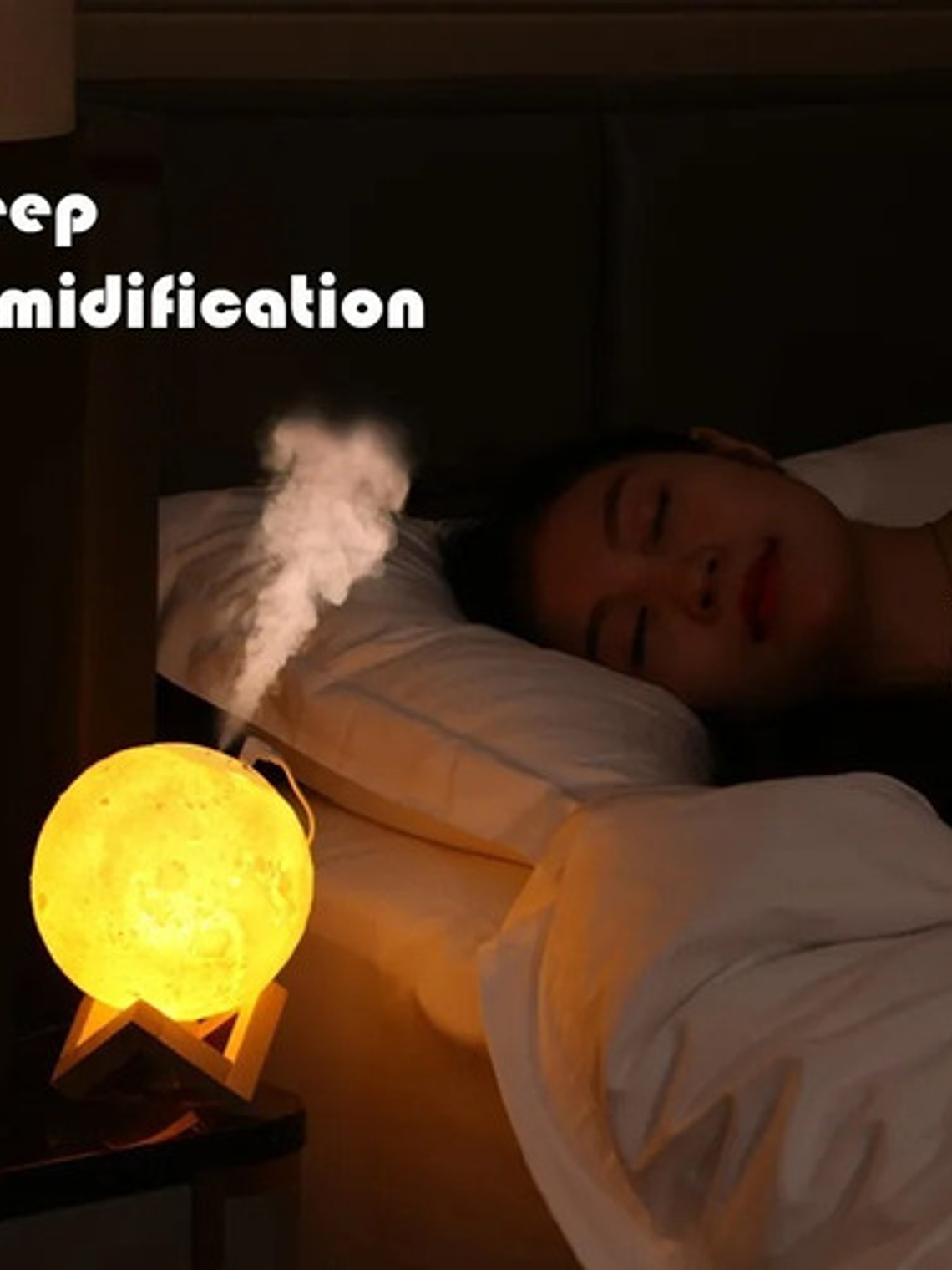 Humidificador Difusor Aromaterapia Lámpara Luna 3color 880ml 6