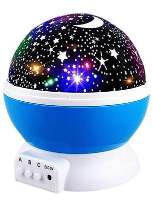 Lampara Rotatoria Proyector Cielo Estrellas Noche Dormir AZUL